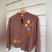 Rosanna Mazet by Milliken cardigan 1960s vintage fall leaves sweater twee orlon