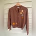 Rosanna Mazet by Milliken cardigan 1960s vintage fall leaves sweater twee orlon