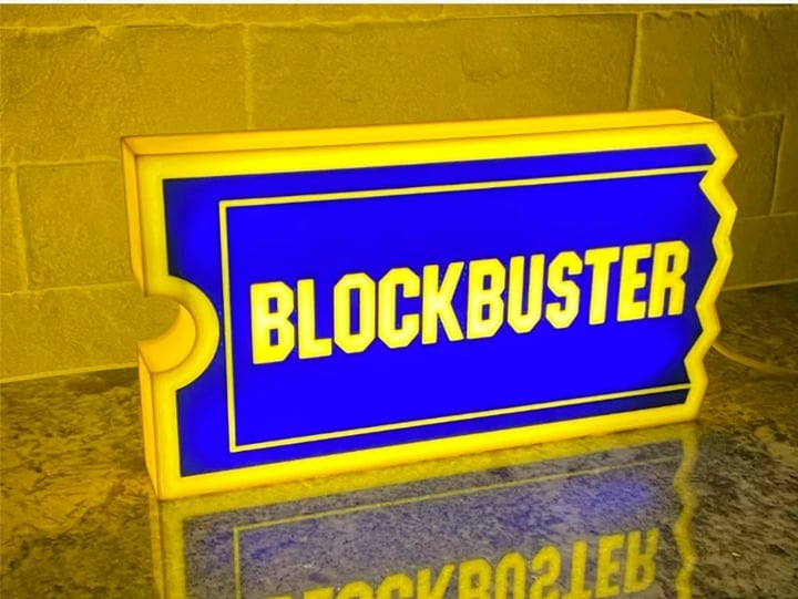 3D PRINTED BLOCKBUSTER LED LIGHT BOX