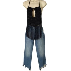 NWOT House of Harlow 1960 x REVOLVE Phaedra Crochet Halter Top Lovers Friends M