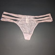 NWT Victoria's Secret VS Fashion Show strappy string nude eyelash panty thong