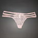 NWT Victoria's Secret VS Fashion Show strappy string nude eyelash panty thong