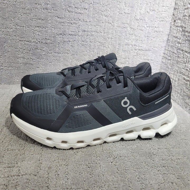 On Cloudrunner 2 Waterproof Men's Size US 12 Black Athletic Running Sneakers.
