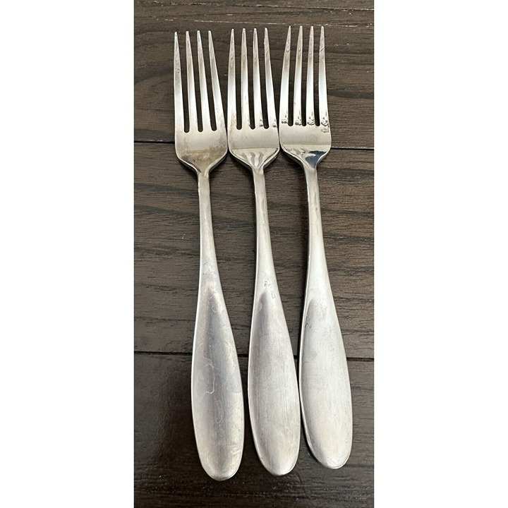 3 TOWLE LIVING COLLECTION ALPINE stainless flatware Dinner Forks