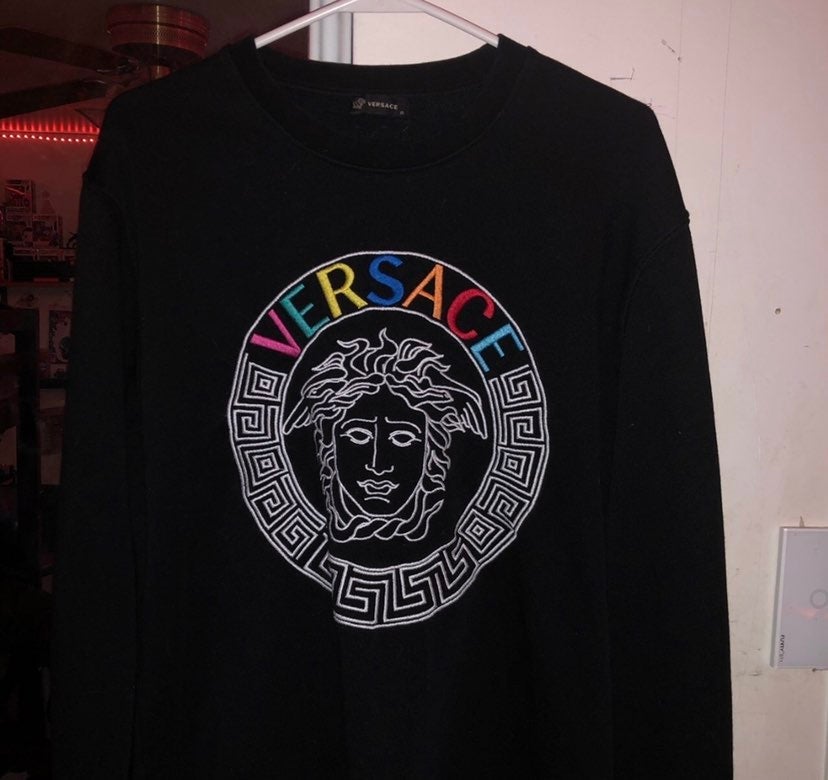 Versace Embroidered Logo Sweatshirt