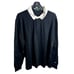 J.Crew Mens 168 Rugby shirt with striped placket Black Size XL BW541
