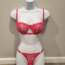 Lace bra and panty set