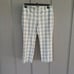 Theory Slim Cropped Pant In Checked Scuba Preppy Size 10