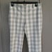 Theory Slim Cropped Pant In Checked Scuba Preppy Size 10