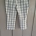 Theory Slim Cropped Pant In Checked Scuba Preppy Size 10