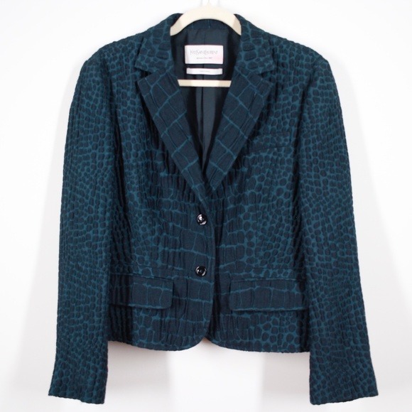 Yves Saint Laurent Snake Embossed Blazer