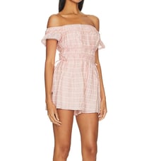 Tularosa Julianna Romper in Blush Pink Stripe