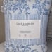 3 PIECES LAURA ASHLEY SHABBY CHIC BLUE DELPHINE FULL/QUEEN COMFORTER SET