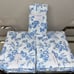 3 PIECES LAURA ASHLEY SHABBY CHIC BLUE DELPHINE FULL/QUEEN COMFORTER SET