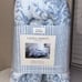 3 PIECES LAURA ASHLEY SHABBY CHIC BLUE DELPHINE FULL/QUEEN COMFORTER SET