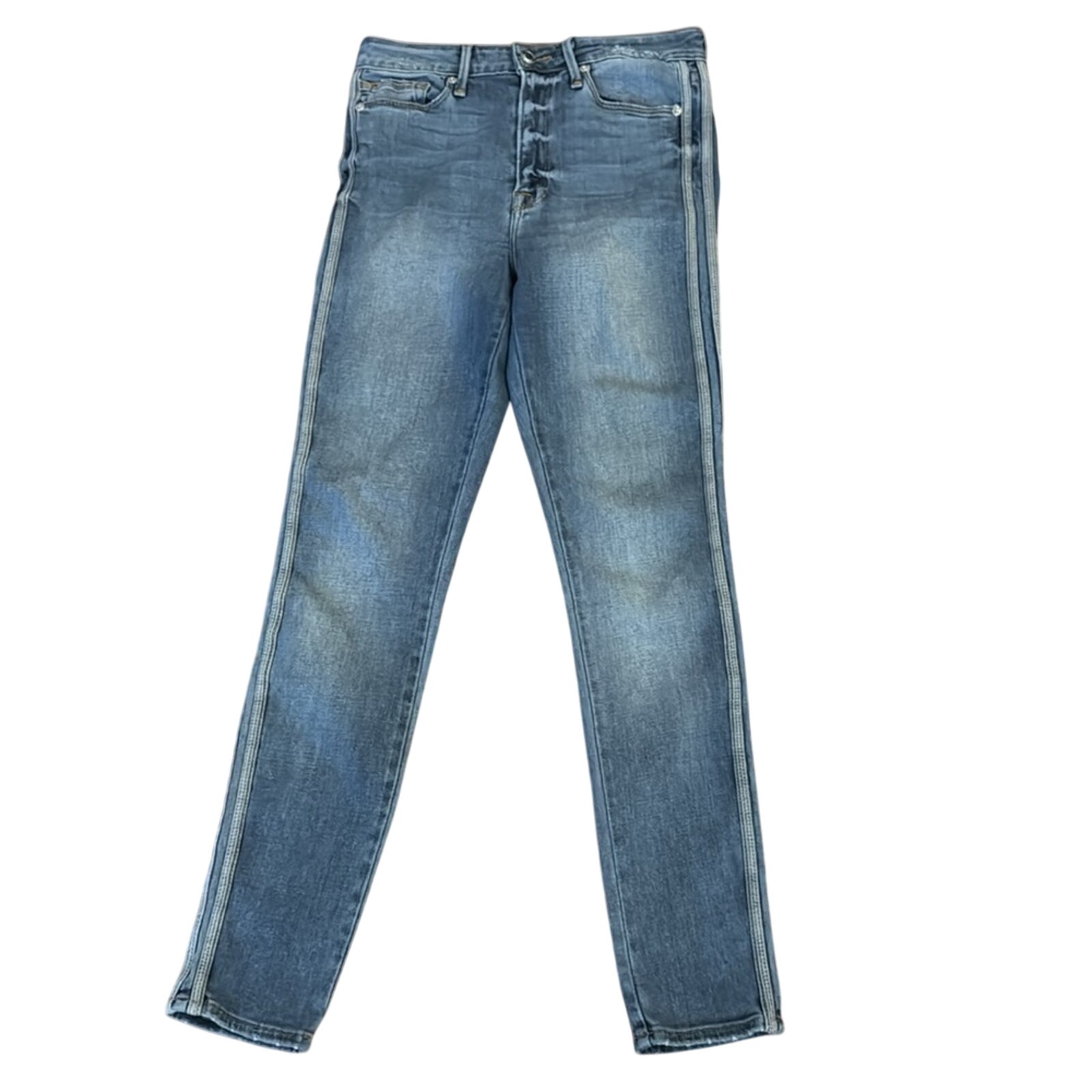 Good American Good Waist Distressed Skinny Jeans Size 4