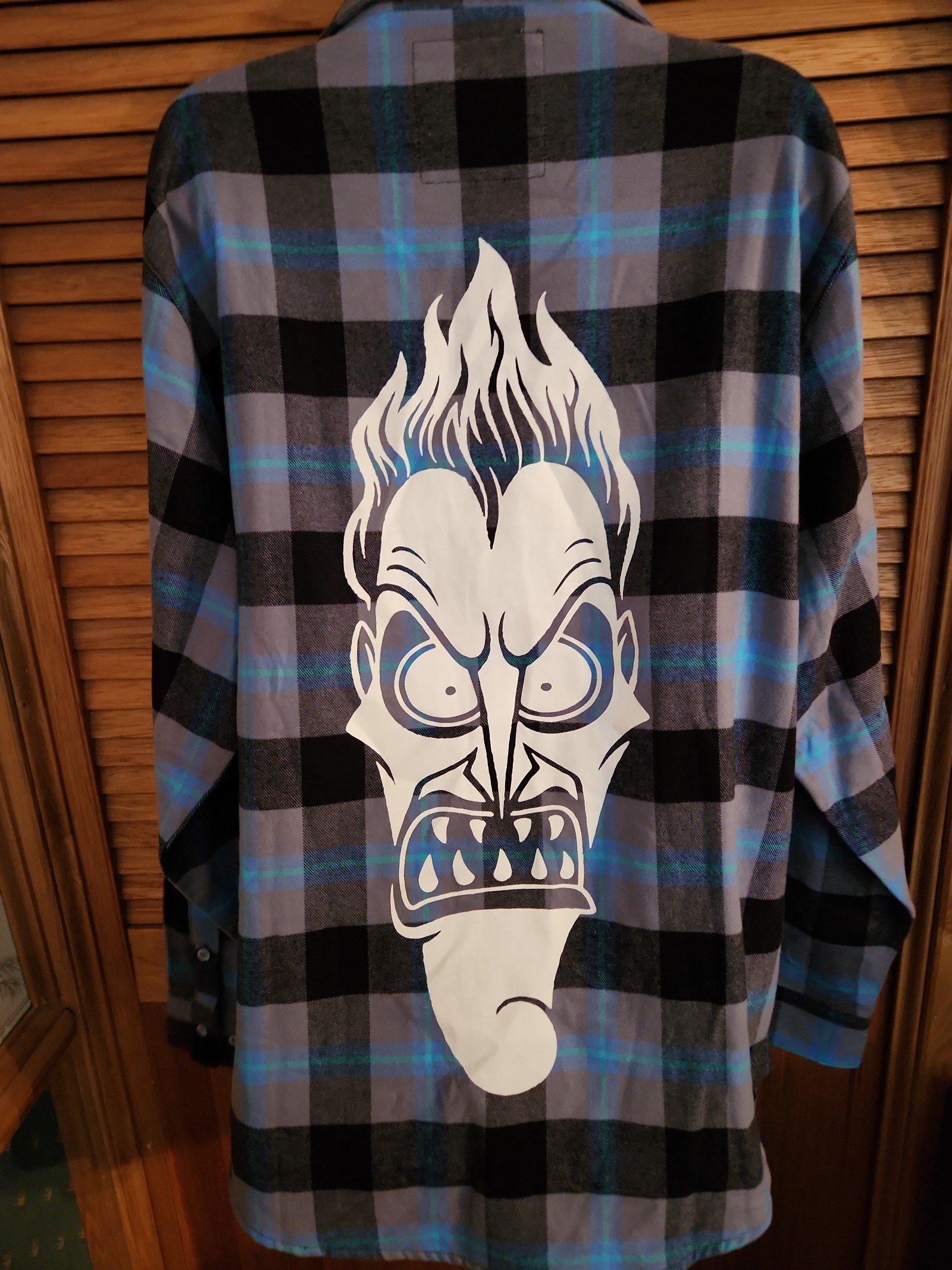 Hades Pain and Panic button down flannel
