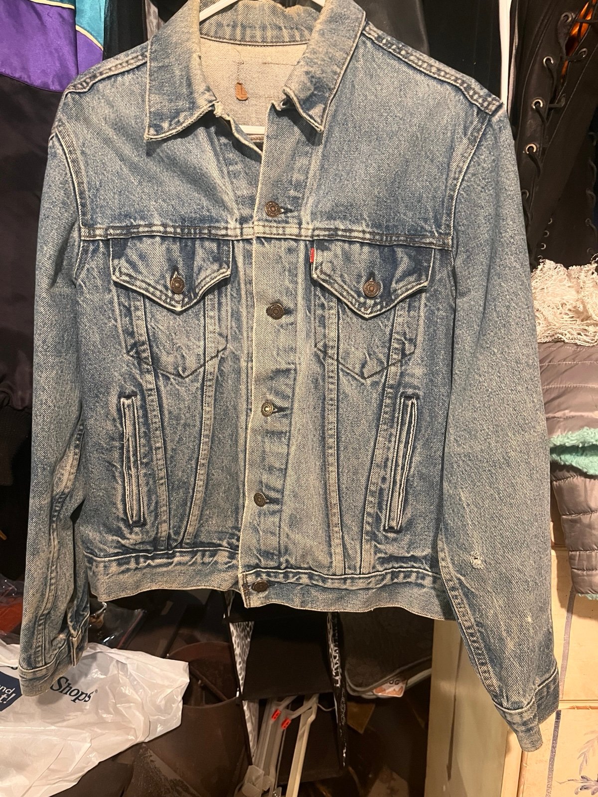 Vintage Levi’s Strauss Jean Jacket red tag Distressed jean jacket Levi’s unisex