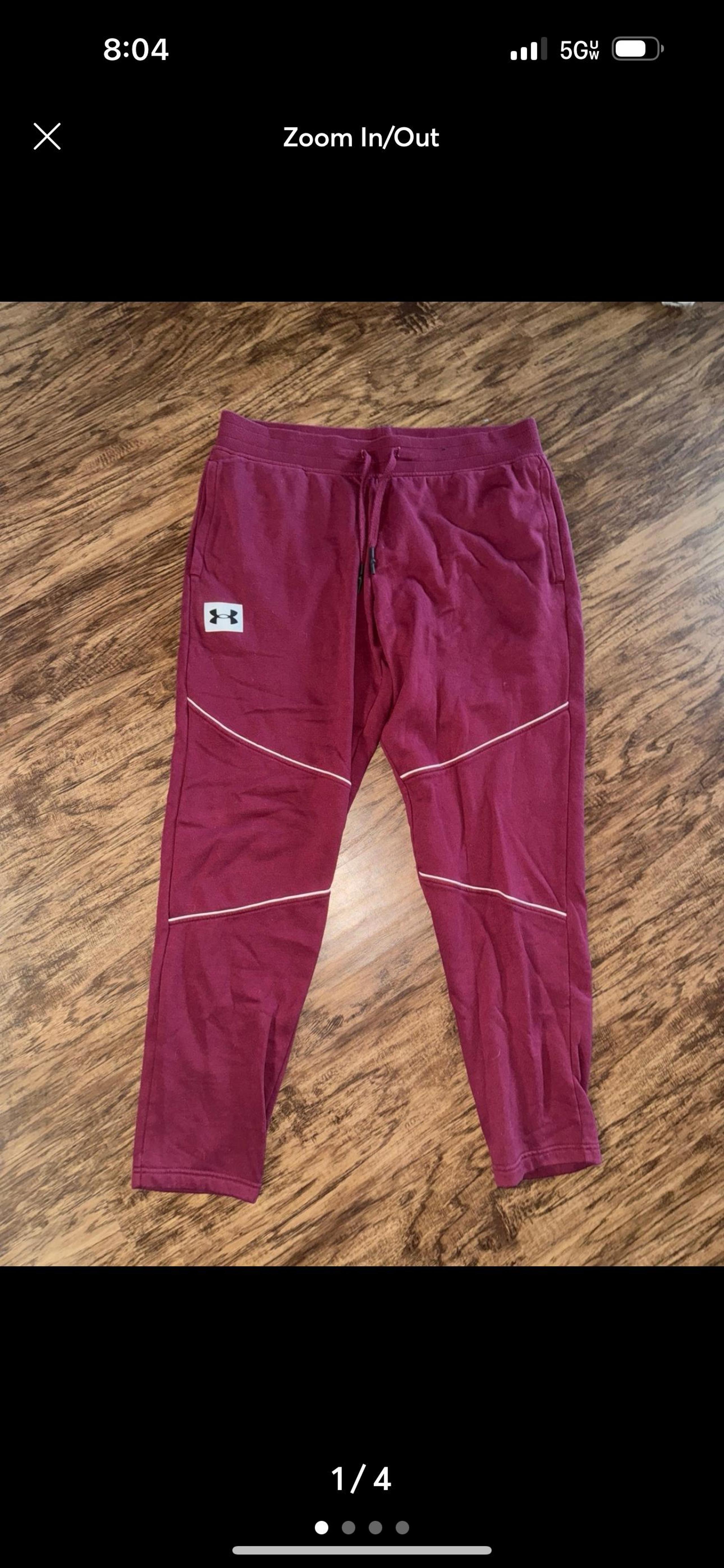 XL Under Armour Men's Performance Joggers - Burgundy