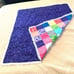 Quilted Square Patch Quilt Tie Brightly Colored 42 x 37 inches