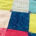 Quilted Square Patch Quilt Tie Brightly Colored 42 x 37 inches