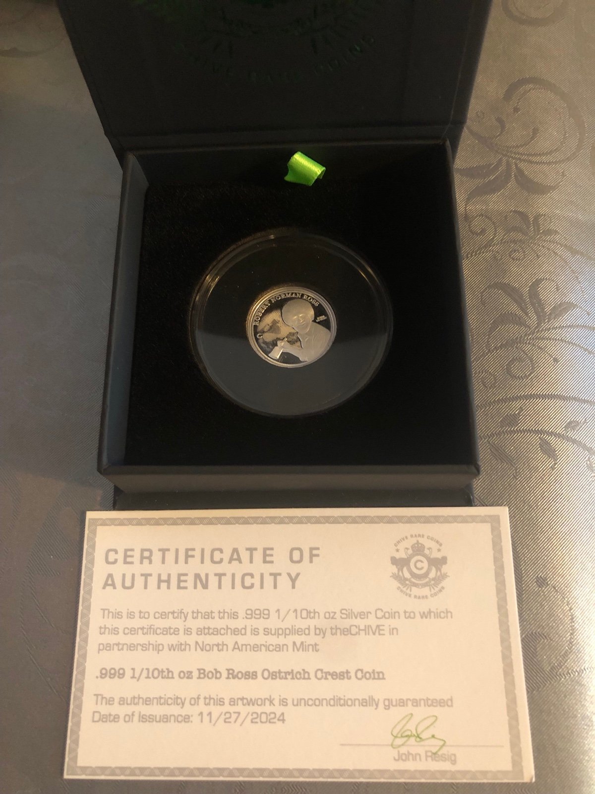The Chivery Mystery Silver Coin 1/10 Oz - BOB ROSS