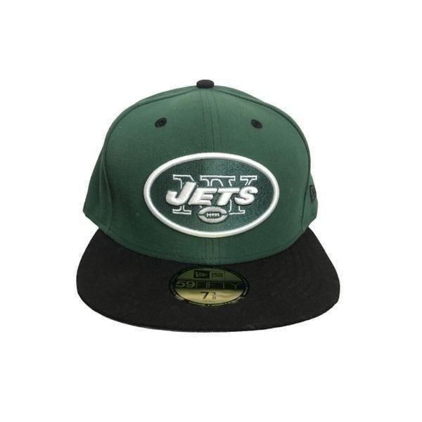 New Era New York Jets 2-Tone 59Fifty Fitted Hat Cap Size 7 3/8