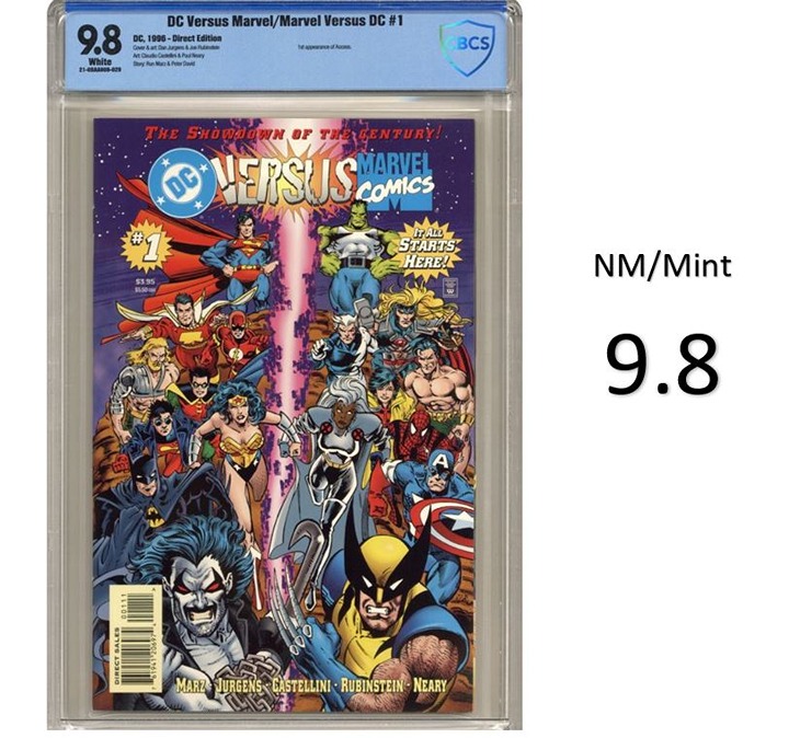Marvel vs DC #1 - Key Crossover & 1st app. of Access CBCS 9.8 - Brand New Slab!