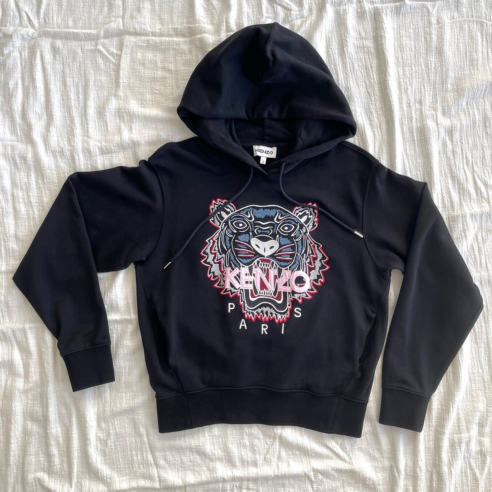 Kenzo Women Embroidered Tiger Hoodie S