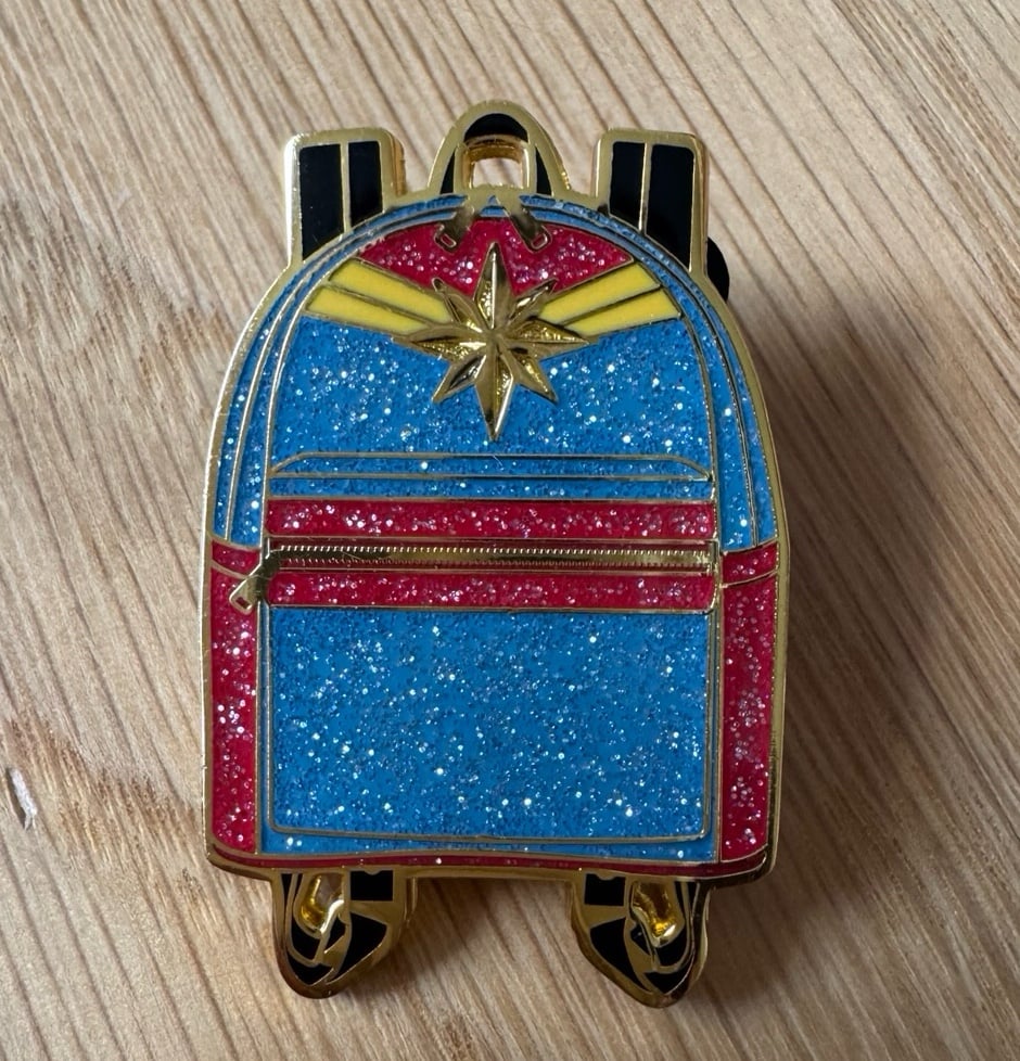 Disney Loungefly Captain Marvel Backpack Glitter Chase Chaser Blind Box Pin