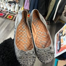 Y2K Silver and grey flats