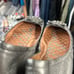 Y2K Silver and grey flats