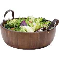 Acacia Wooden Salad Bowl Perfect Serving Salads Snacks or Fruits 12 in Diameters
