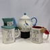 Disney Rae Dunn Alice in Wonderland Teapot with Mugs Set