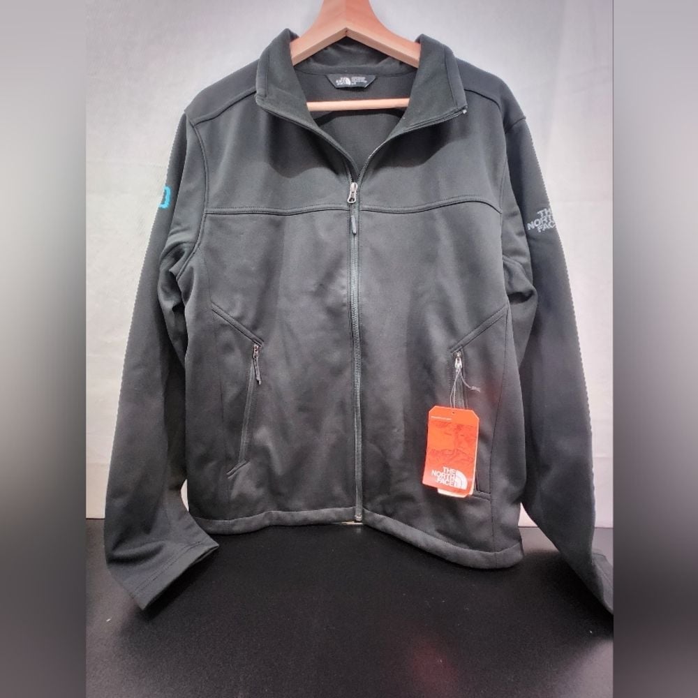 North Face Ridgewall Soft Shell Jacket Zip Front Black Mens Medium NEW w/ Tag