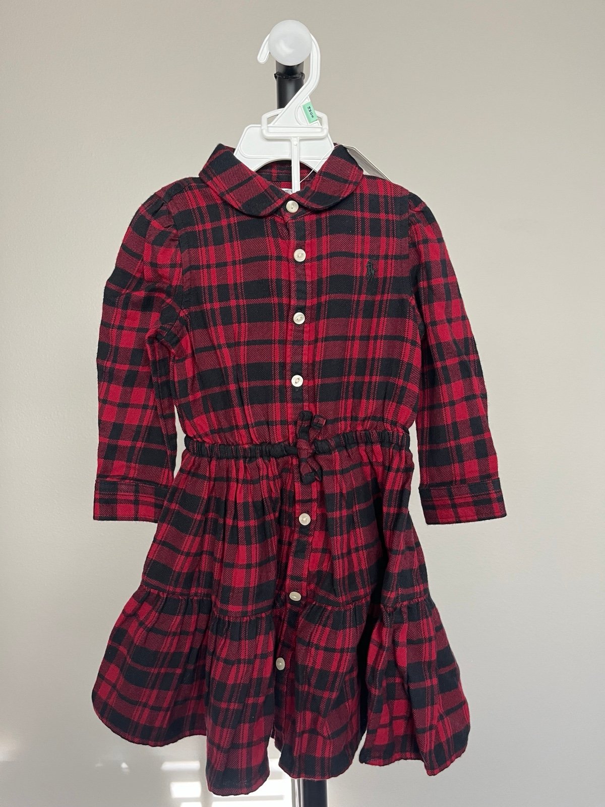 Ralph Lauren Plaid CottonTwill Shirtdress w' bloomers size 18 months