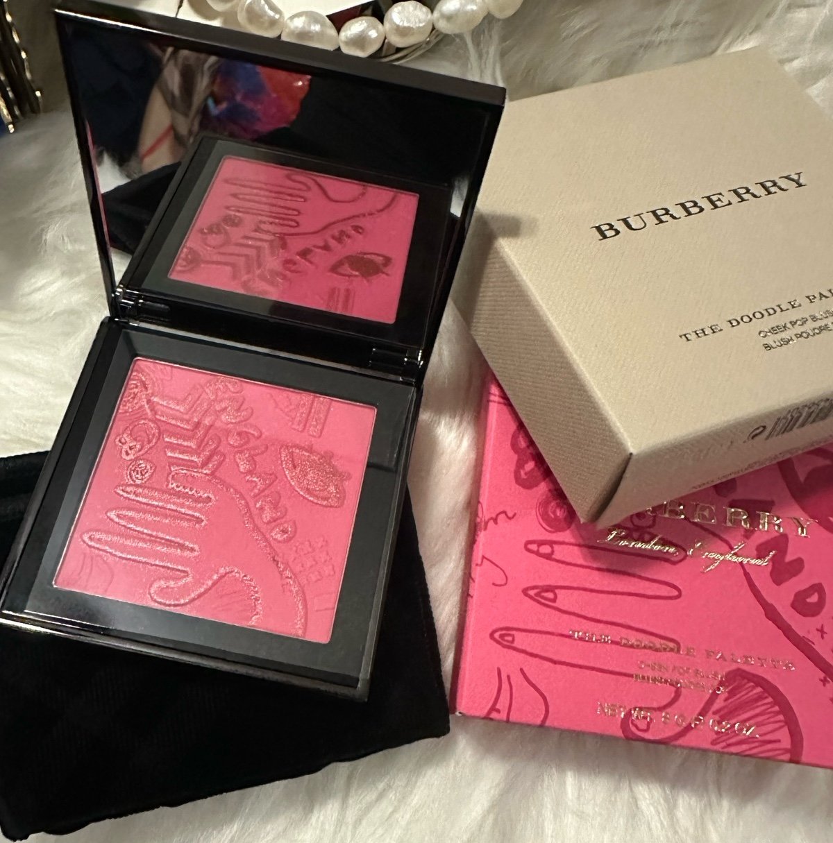 New Burberry The Doodle Palette Blush ,Made in Italy