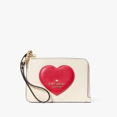 New Kate Spade Madison Puffy Heart Small Card Holder Wristlet KK190 149