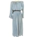 WALTER BAKER Milan Jumpsuit sz XL Blue w/White Stripe Crop Wide Leg W2664