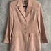 VTG BC Baldanza Concepts Pink 100% Silk Long Blazer/Jacket Skirt Suit Size 6