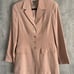 VTG BC Baldanza Concepts Pink 100% Silk Long Blazer/Jacket Skirt Suit Size 6