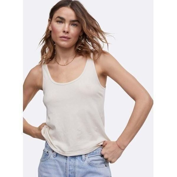 MATE the Label Organic Cotton Layering Tank in Bone Size M