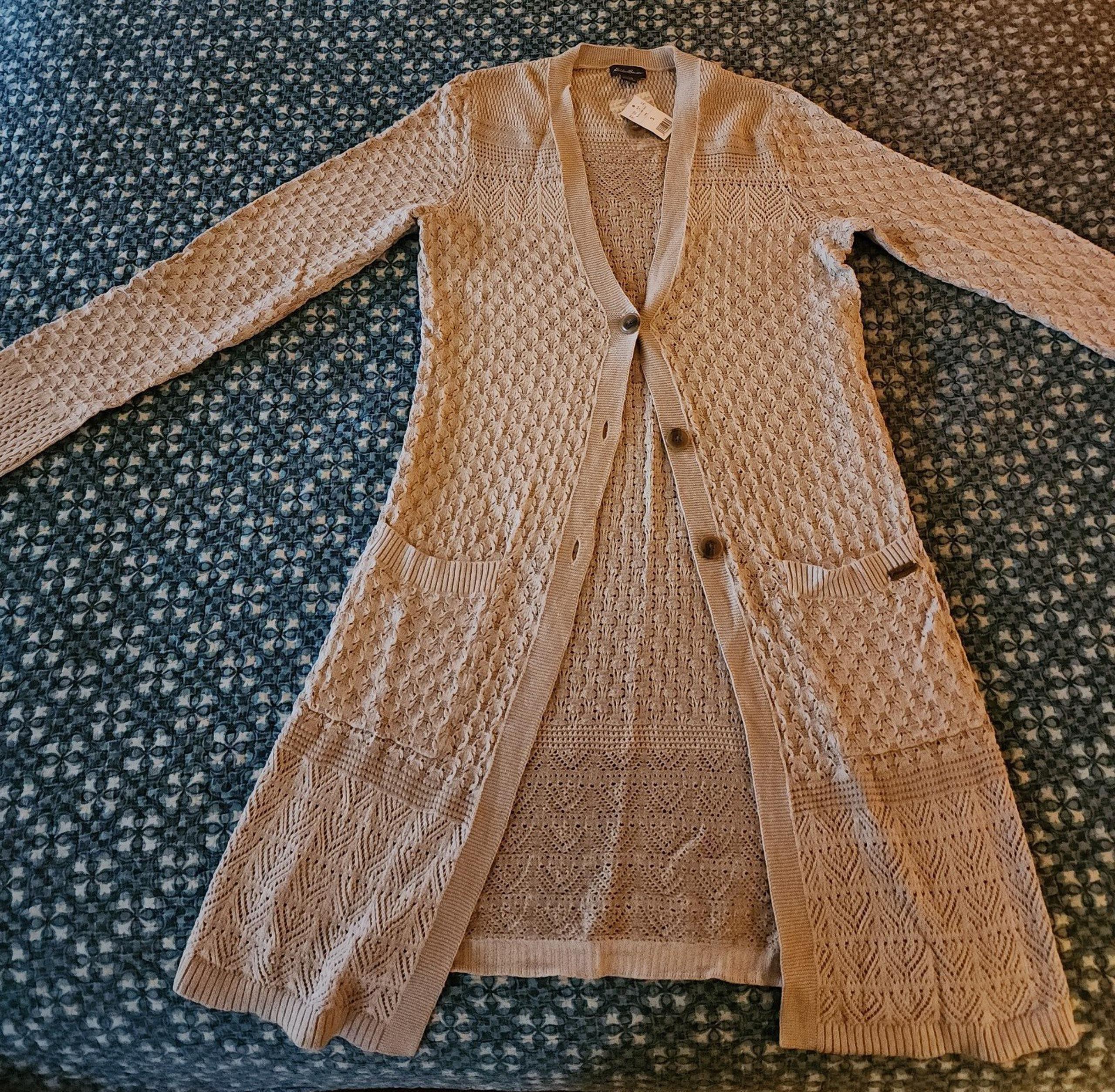 Women's Eddie Bauer Duster/Cardigan, S, NWT
