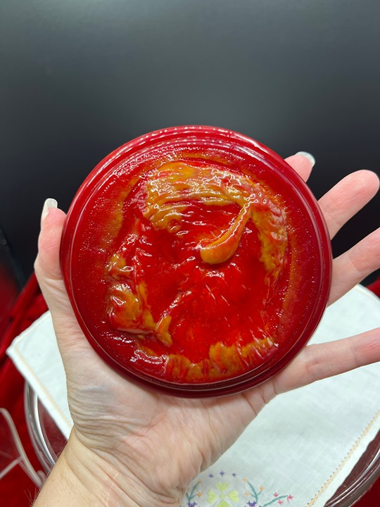 Cool Art Glass Buffalo Indian Red Glass Paperweight