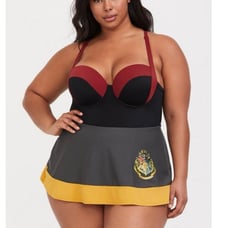 Torrid Harry Potter Hogwarts Crest One Piece Underwire Swim Dress 4X