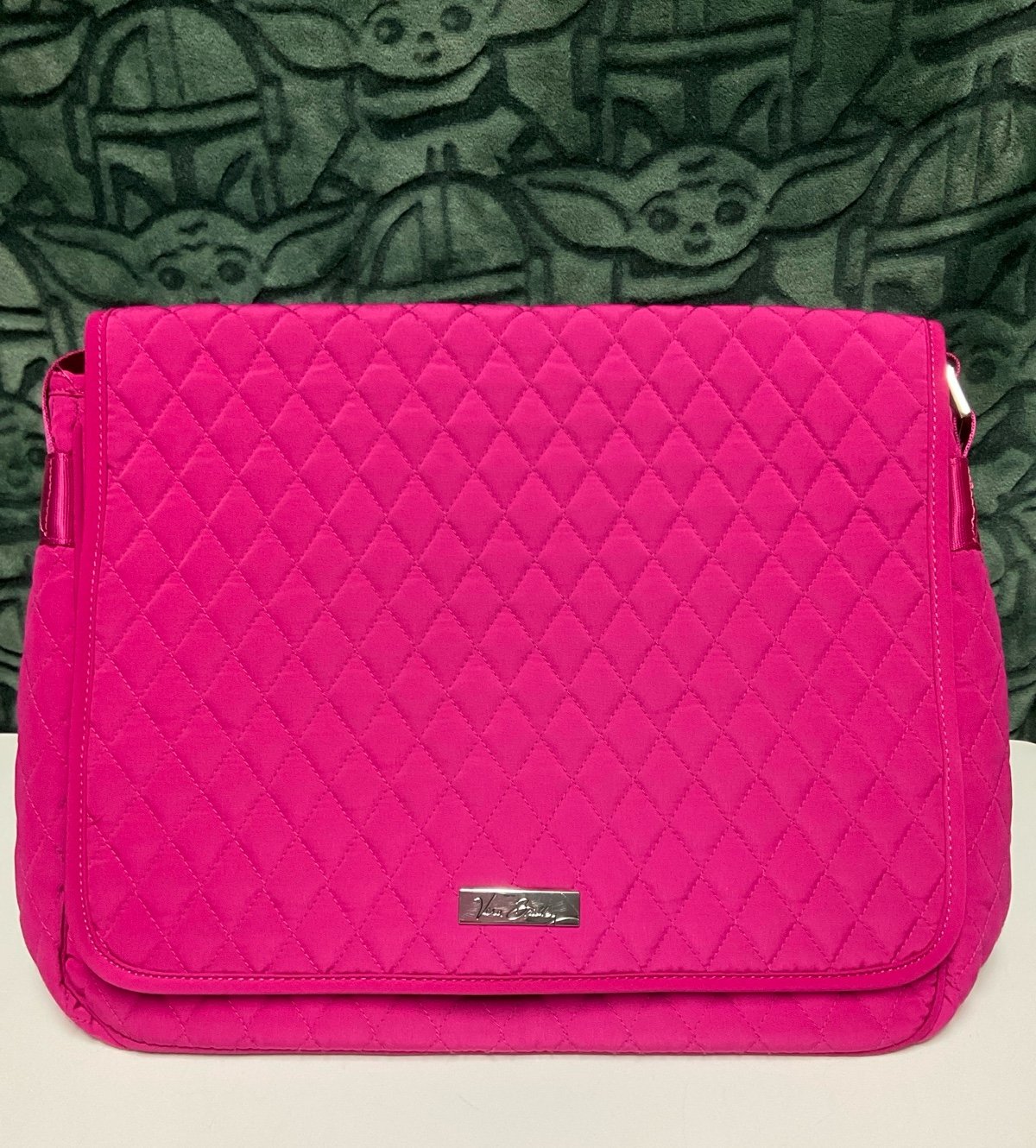 Vera Bradley Fuschia Pink Laptop Messenger Bag
