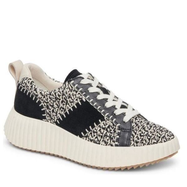 Dolce Vita Dolley Women's Sneaker, Black White Knit, Size 10, Retro Style NWT