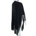 Sideffects Womens One Size Poncho Scarf Sweater Top Black Fringe Vintage