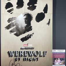 Gael Garcia Bernal Signed Marvel Werewolf By Night 11x17 Movie Poster JSA COA