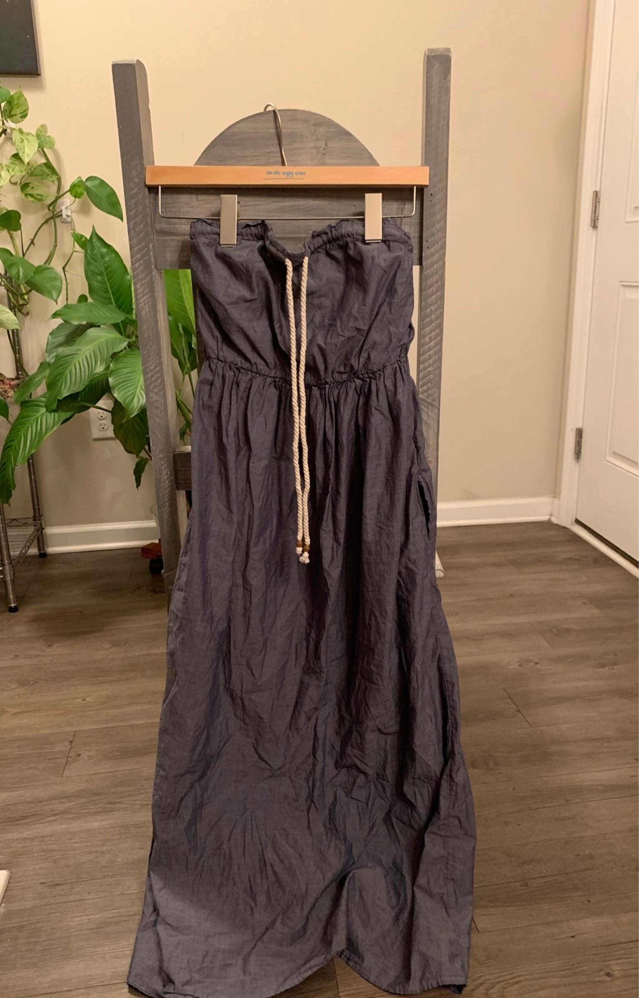 Denim maxi dress sleeveless